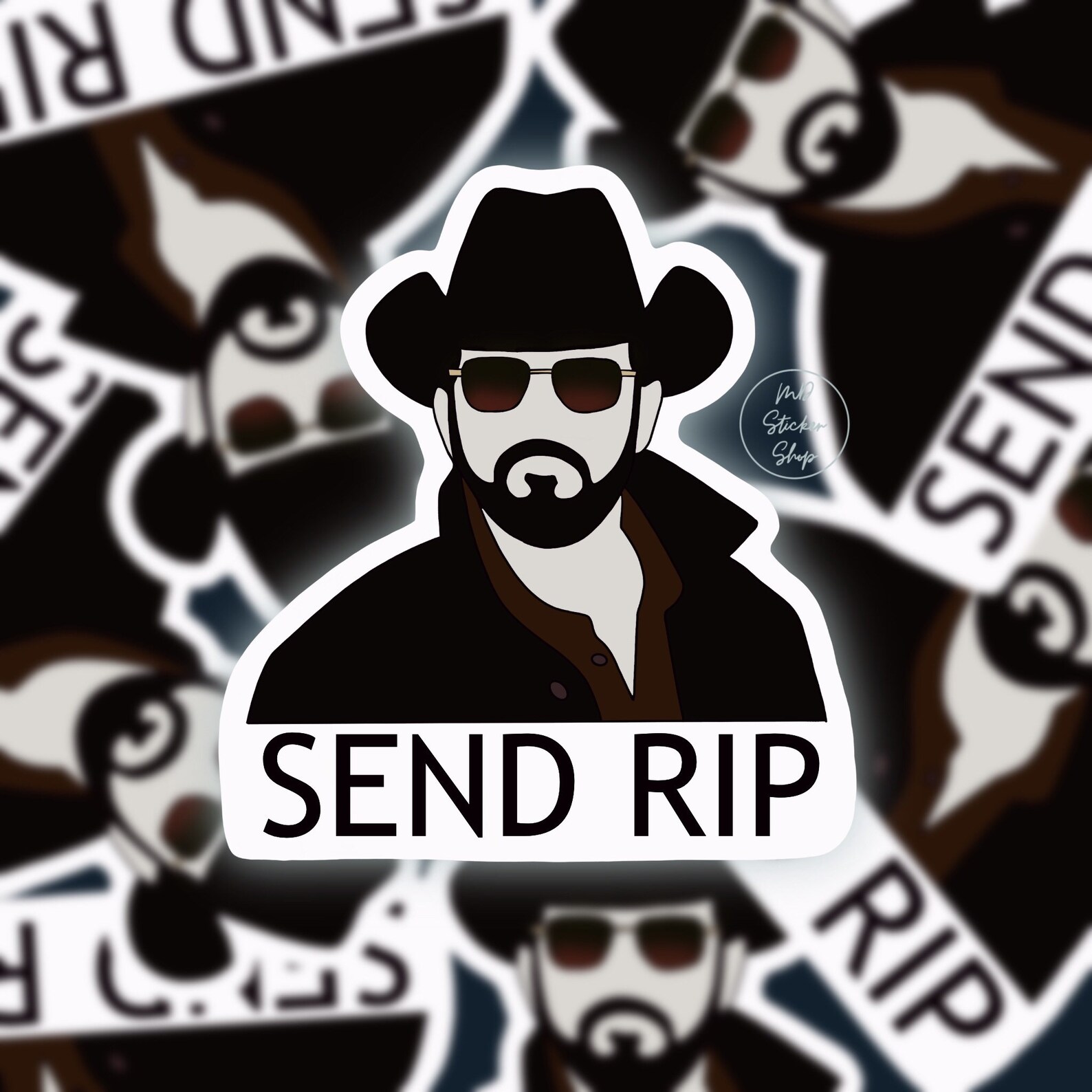 Yellowstone Send Rip Rip Wheeler Silhouette Sticker Etsy