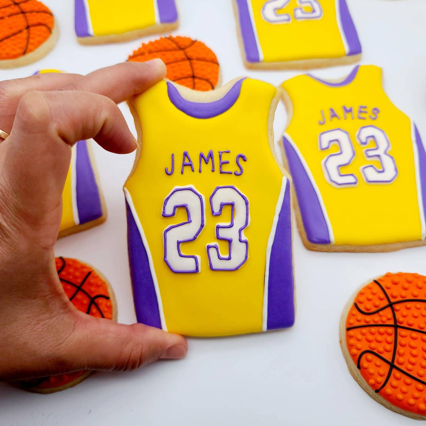Basketball Cookies 1 Dozen Lakers Cookie's Etsy UK