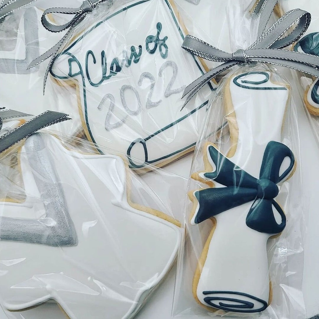 Graduation Sugar Cookies, Graduation Decorated Cookies, Graduation Treats, Graduation Cookies Etsy