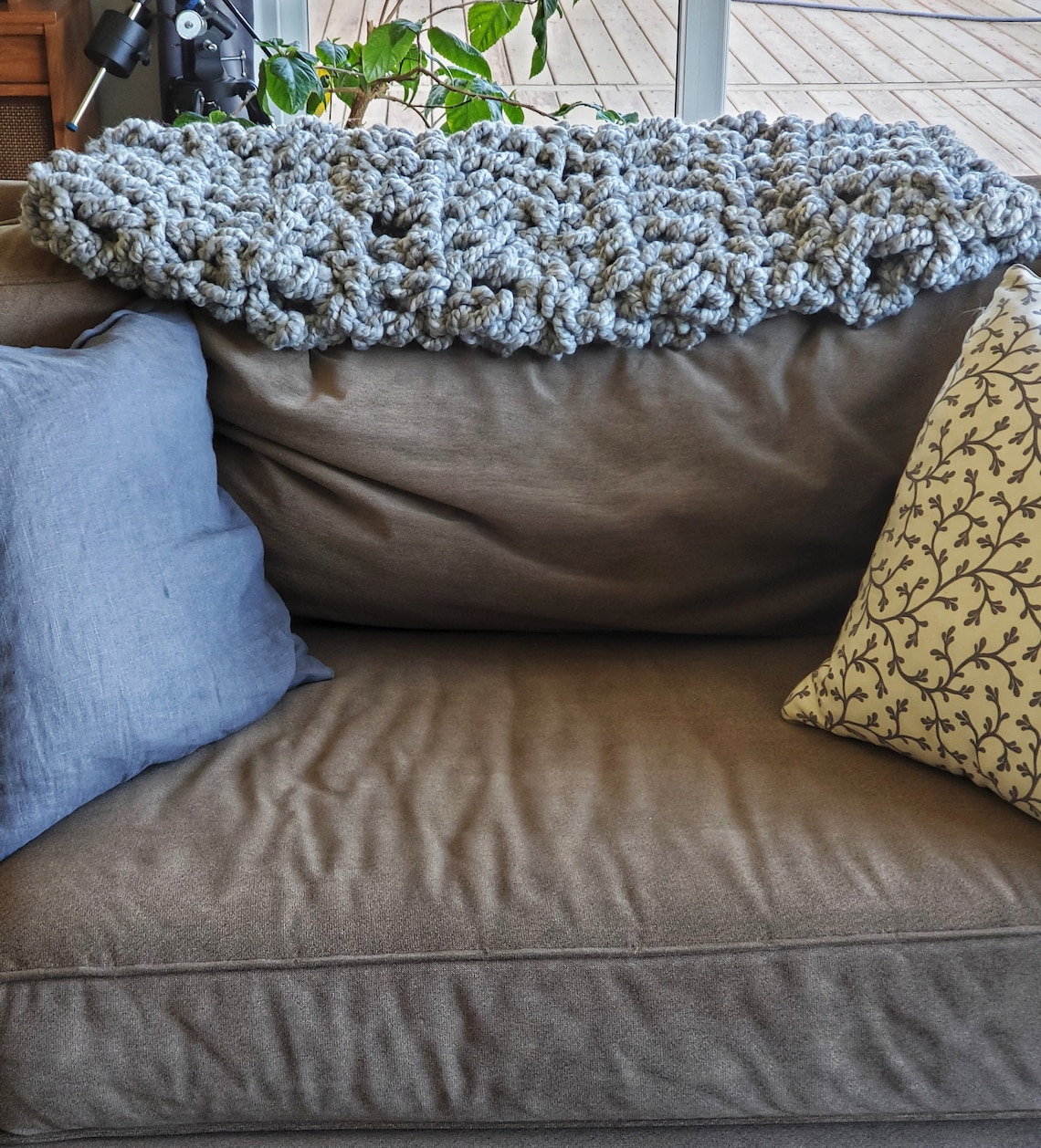 Heather Gray 60x50 Marbled Chunky Throw Blanket Etsy