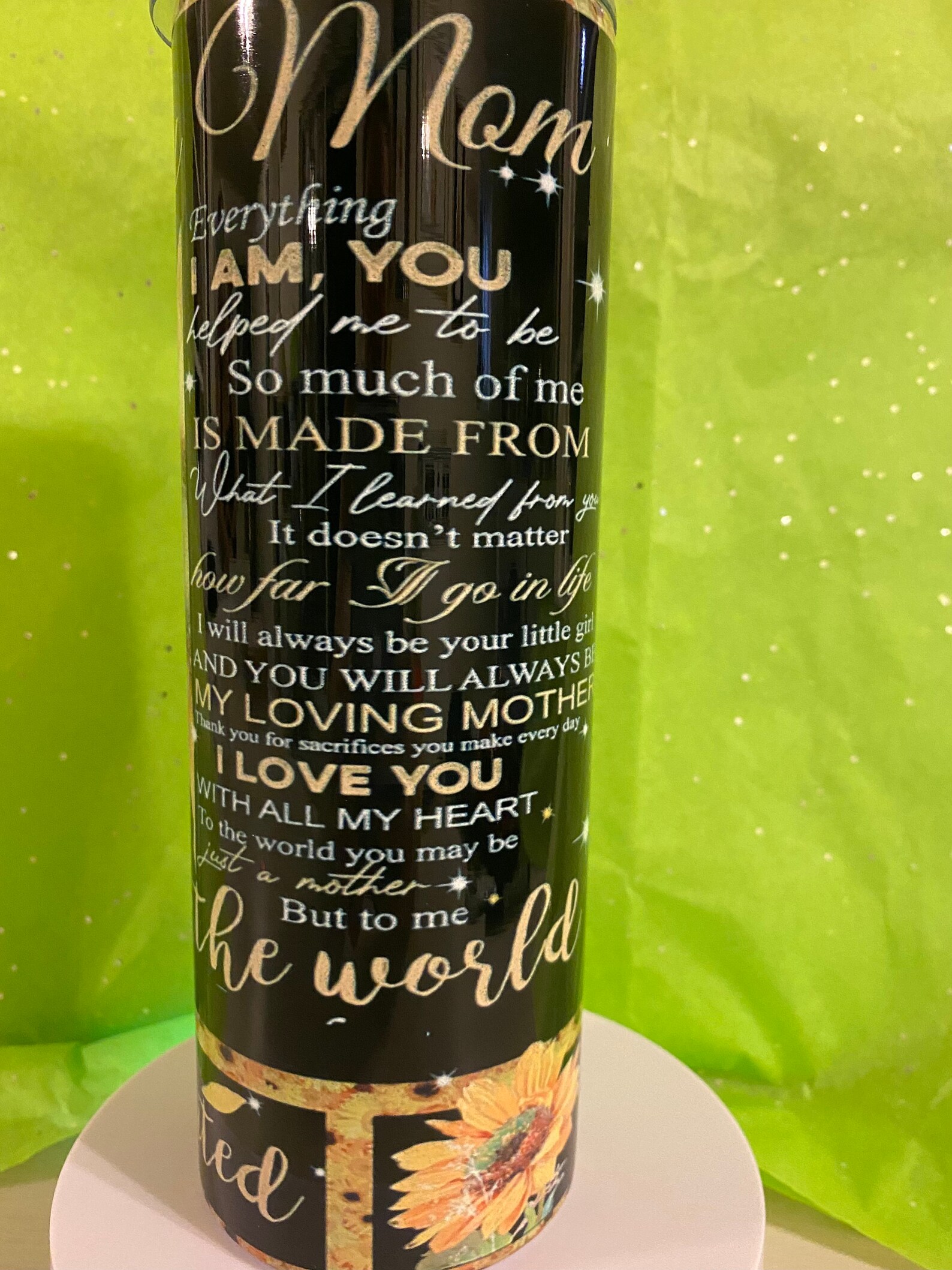 Love You Mom Custom Tumbler Mom Gift Birthday Mothers Day Etsy