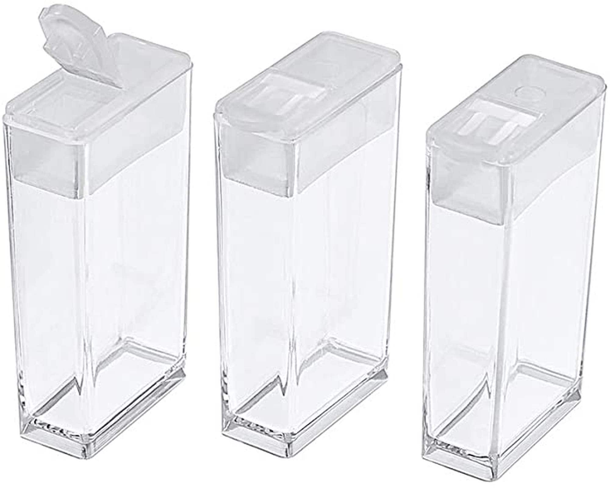 CRASPIRE 20 pcs Cuboid Plastic Bead Containers, Flip Top Bead Storage, 10  Compartments, White, 13.2x6.2x2.05cm