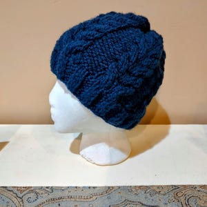 Pangasa Powder Blue Fur Cable Knit Hat main image 1