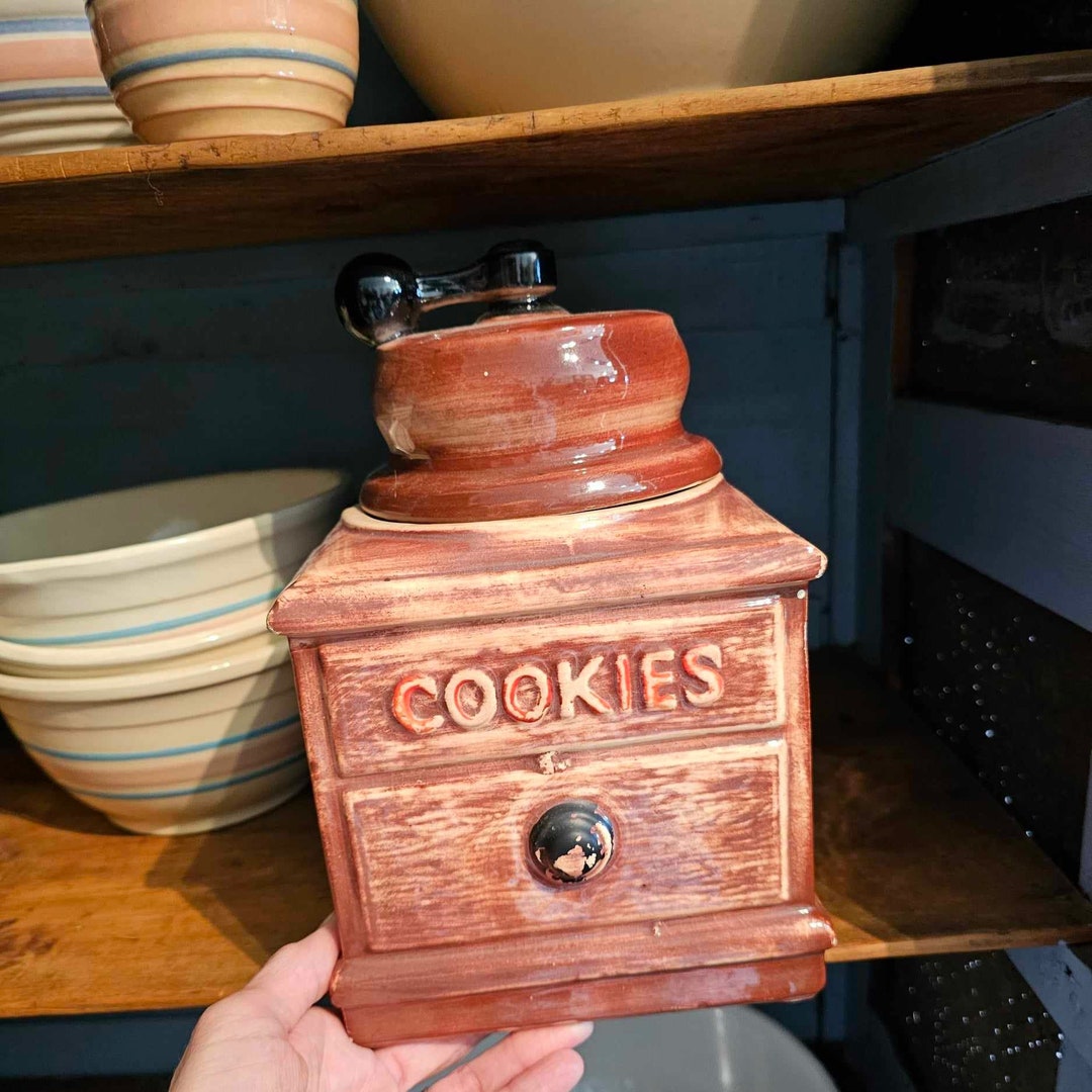 Vintage Mccoy 1960's Coffee Grinder Cookie Jar Vintage Kitchen Decor Collectible Cookie Jar