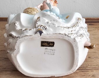 VINTAGE】【アンティーク】Demain ビクトリアン風 女性像 花かご