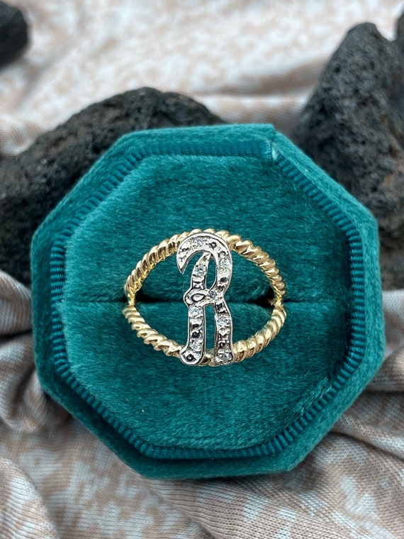Old school hotsell initial rings