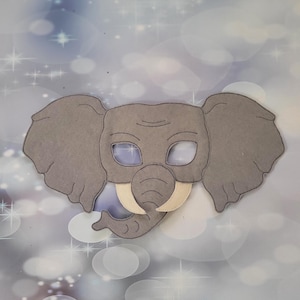 Elephant Mask - Gray Elephant - Africian Animal - Floppy Eared Elephant - Pretend Play - Halloween Costume - Creative Play