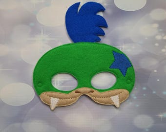 Felt Turtle Embroidered Mask - Kid & Adult Costume, Pretend Play