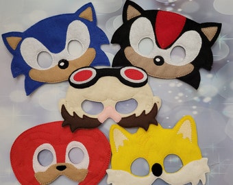 Speedy Hedgehog - Blue Hedgehog - Yellow Fox - Red Echidna - Black Hedgehog - Cruel Scientist - Pretend Play - Dress-Up - Halloween Costume