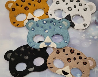 Felt Leopard Mask – Kids Halloween Costume, Pretend Play