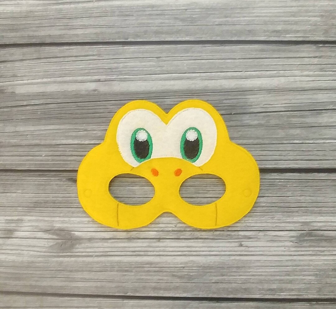 Koopa Felt Embroidered Mask Turtle Mask Dressup Mask Kid & Adult Pretend Play Halloween Costume
