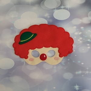 Clown Felt Mask - Circus Clown - Dress-Up Mask  - Happy Clown - Pretend Play - Halloween Costume - Creative Play