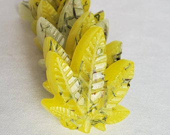 Cannabis Wax Melts Yellow Cucumber Melon w Fresh Spanish Lavender