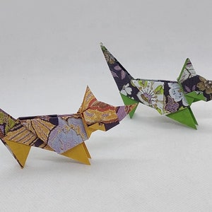 2 Gatti/ fantasie kimono flowers / origami/ decorazione / idea regalo