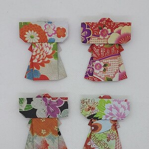 4 kimono origami (7 cm)/ fantasie diverse / decorazione / idea regalo / segnaposto
