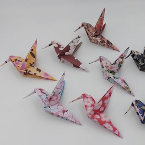 8 colibrì (7,5 cm) / origami / fantasia fiori di ciliegio/Idea regalo / decorazione