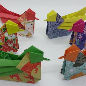 6 Anatre Mandarine/ origami /fantasia washi / decorazione / idea regalo