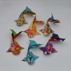 6 Carpe Koi (12 cm) /koi fish/fantasia kimono /origami /decorazione /idea regalo