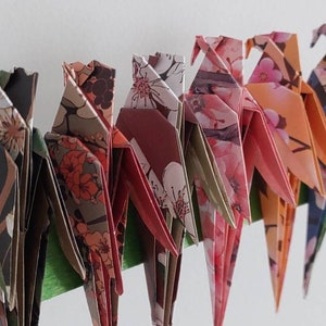 6 Pappagalli (8cm) /origami / fantasie fiori di ciliegio / decorazione / idea regalo