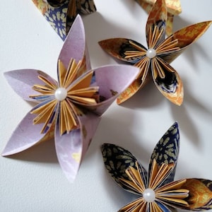 6 Fiori modulari origami / 5 petali / decorazione / segnaposto / idea regalo/ spedizione solo tracciabile con Corriere