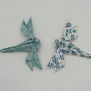 2 Libellule origami / fantasie vegetale con libellule/ decorazione / idea regalo