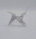 1 small Blade Runner Unicorn / origami / silver color / decoration / gift idea