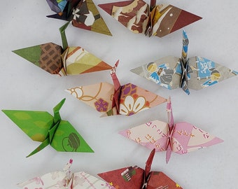 12 origami kraanvogels (11 cm) / Kioto fantasieën / Decoratie / Cadeau idee