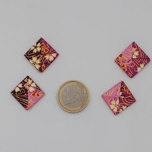 4 buste menko (2,5 cm)/ miniature/origami / carta yuzen/ creazioni artistiche /  decorazione / idea regalo