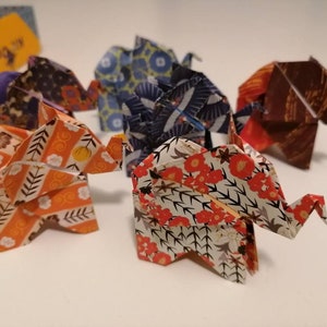 6 elefanti origami fantasia astratta/idea regalo/decorazione