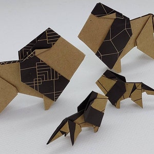 Leoni famiglia/ 4 origami /fantasia krafty/ decorazione / idea regalo