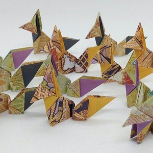 12 volpi (5 cm) / fantasia kimono flowers/ origami / decorazione / idea regalo / compleanno