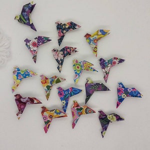 16 uccelli (4 cm)/ fantasia floreale/ origami/decorazione /idea regalo / compleanno