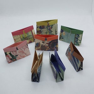 8 cajas/origami/sobres con estampado Hokusai estampados/pequeños portaconfeti/portapintalabios