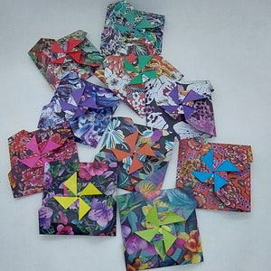 10 buste quadrate/origami/ fantasie floreale/envelope/ biglietti / regalo