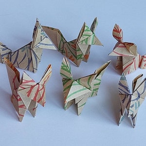 6 volpi (5 cm) / craft chiyogami/ origami / decorazione / idea regalo / compleanno