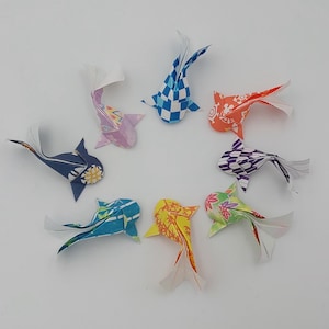 8 Carpe Koi (6 cm)/koi fish/fantasie giapponesi/ origami /decorazione /idea regalo