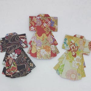 3 kimono/ fantasia fiori kimono / kirigami/ decorazione / idea regalo / segnaposto /NO colla