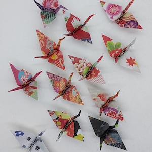 12 gru (9 cm) /origami /fantasia kimono / rosso/ Decorazione / Idea regalo