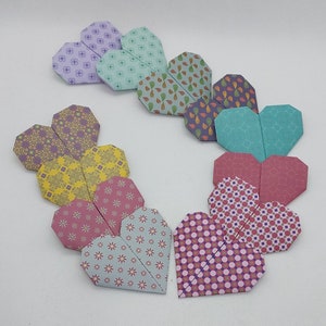 12 grandi cuori origami / fantasie in stile giapponese / decorazione / Idea regalo / segnalibro / segnaposto
