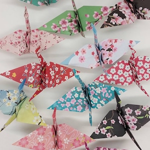 12 gru fantasia Fiori di ciliegio/ origami/ decorazione / Idea regalo