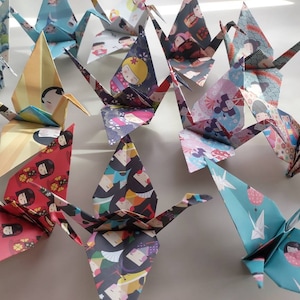 12 gru fantasia Japanese dolls / origami/ Decorazione / Idea regalo