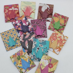 12 buste con gru /origami/ fantasia kimono/ buste da lettera /envelope