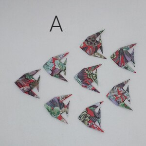 8 pesci (4,5 cm) /origami / più fantasie disponibili / decorazione / idea regalo / compleanno / vi è uso di colla
