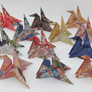 12 gru segnaposto / fantasia kimono flowers/ origami/ biglietto non incluso