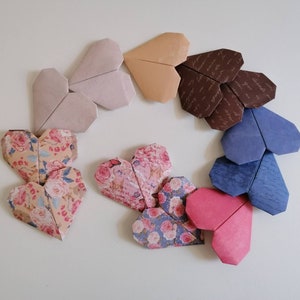 12 grandi cuori origami vintage romantico / decorazione / Idea regalo / segnalibro / segnaposto/ acid free