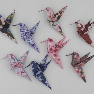 8 colibrì (7,5 cm) / origami / fantasia fiori di ciliegio/Idea regalo / decorazione