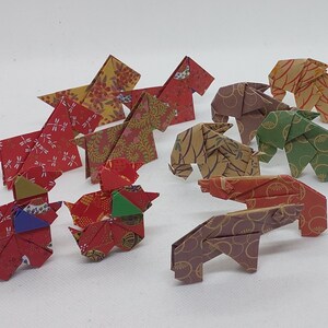 Set di animali (14 pezzi) / elefanti cani e orsi / colori diversi / idea regalo / decorazione / segnaposto