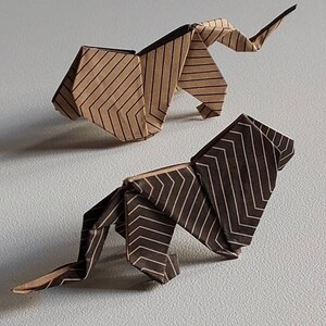 2 Leoni origami /fantasia krafty/ decorazione / idea regalo