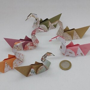6 cigni (8 cm) / origami / fantasia floreale / decorazione / idea regalo / compleanno