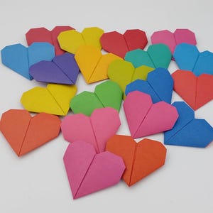 20 Cuori (5 cm)/ colori vivavi /origami/decorazione /idea regalo / segnalibro